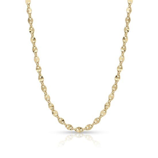 Aynalı Model Zincir 14 Ayar Altın 2 Mm