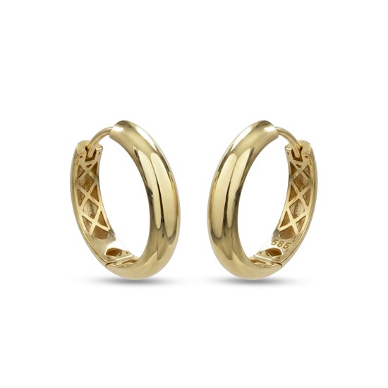 14 Ayar Altın Halka Küpe