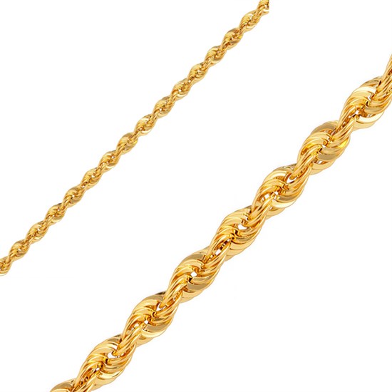 Halat Bileklik 2 mm 14 Ayar Altın