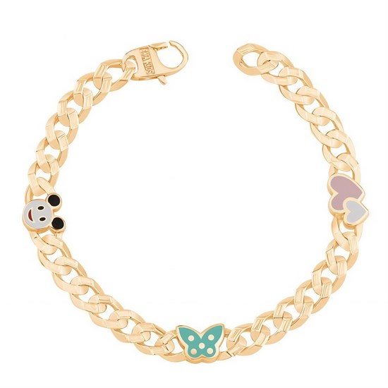 Ema Anne Çocuk Kalpli Gurmet Altın Bileklik