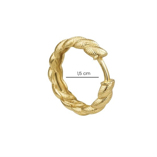 Burgu Halka Küpe 14 Ayar Altın