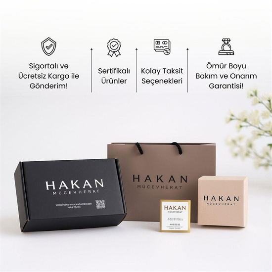 Ema 7mm Taşlı Piramit Gurmet Zincir