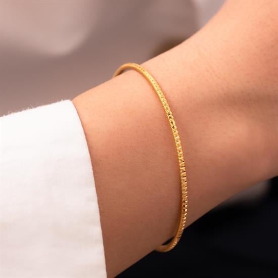 12 Gr (Gram) 22 Ayar Ajda Desenli İşçiliksiz Yatırımlık Bilezik