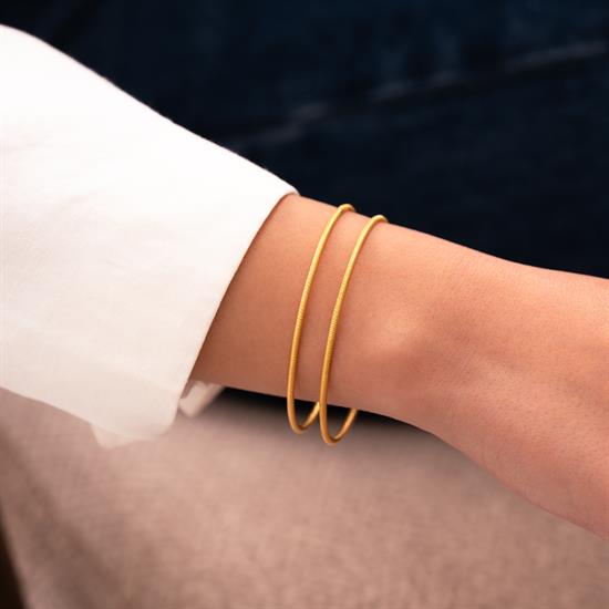 8 Gr (Gram) 22 Ayar Altın Çizgili Ajda İşçiliksiz Yatırımlık Bilezik