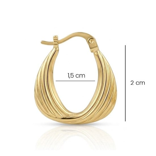 Deniz Kabuğu Küpe 14 Ayar Altın