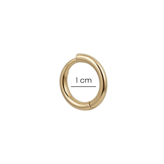 Halka Küpe 1 Cm 14 Ayar Altın