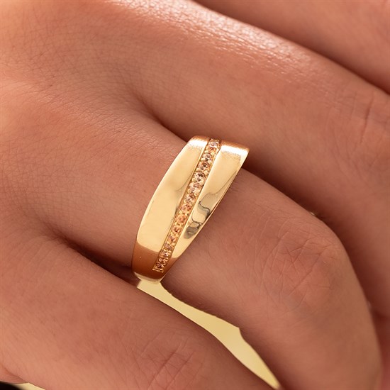 Cetaş Renkli Taşlı 14 Ayar Altın Yüzük