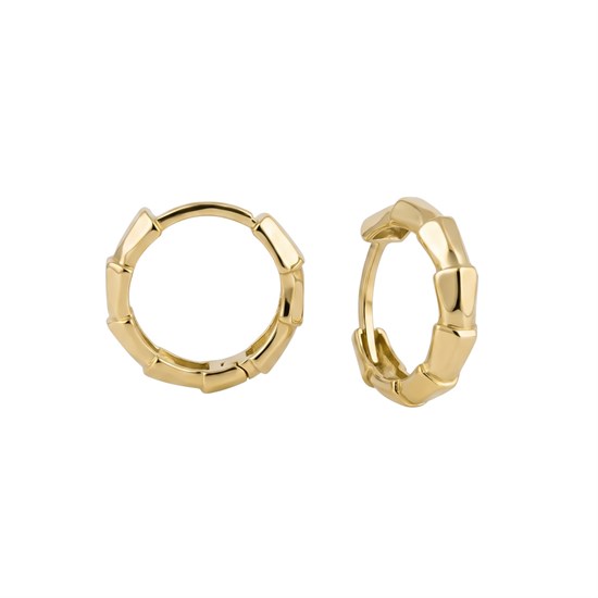 Prizma Halka Küpe 14 Ayar Altın