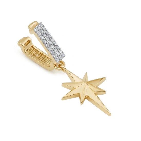 Ema 14 Ayar Altın Kuzey Yıldızı Sallantılı 9Mm Bileklik Charm