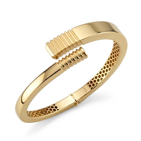 Çapraz Model Taşsız 14 Ayar Altın Kelepçe