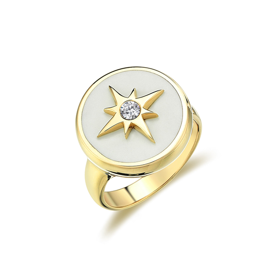 Cetaş Polaris Kuzey Yıldızı 14 Ayar Altın Yüzük