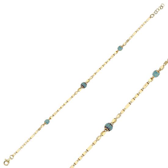 Altın Firuze Taşlı Set