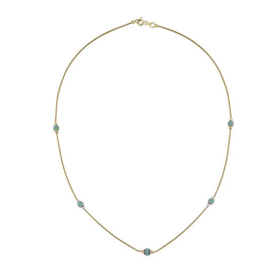 Altın Firuze Taşlı Set