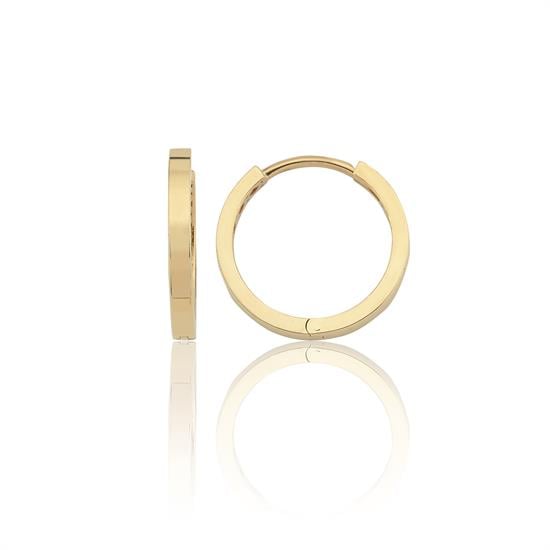 Köşeli 14 Ayar Altın Halka Küpe