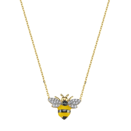 14 Ayar Altın Arı Kolye