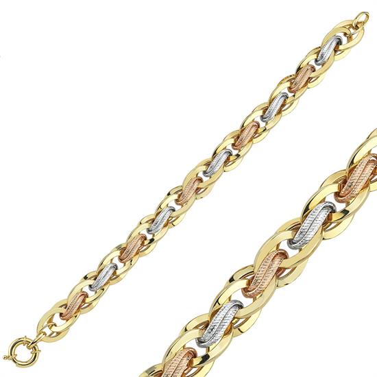 14 Ayar Altın Hollow Bileklik