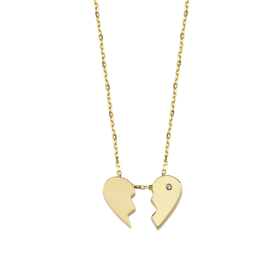 Altın Kırık Kalp Kolye