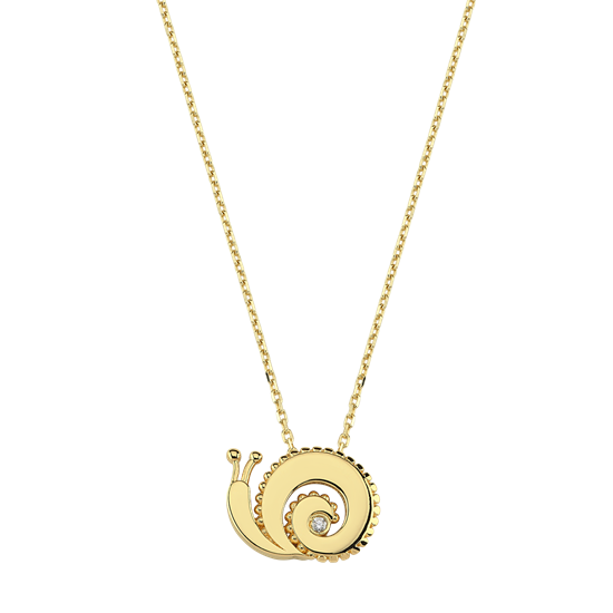 Salyangoz Altın Kolye 14 Ayar