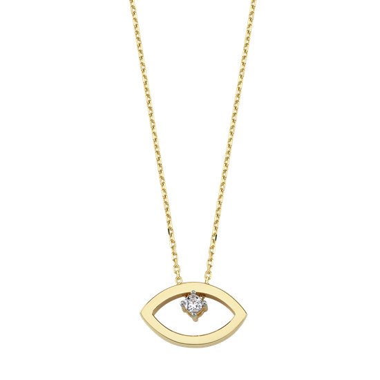 Tektaş Göz Altın Kolye