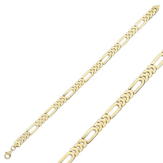 Figaro Model 14 Ayar Altın Bileklik