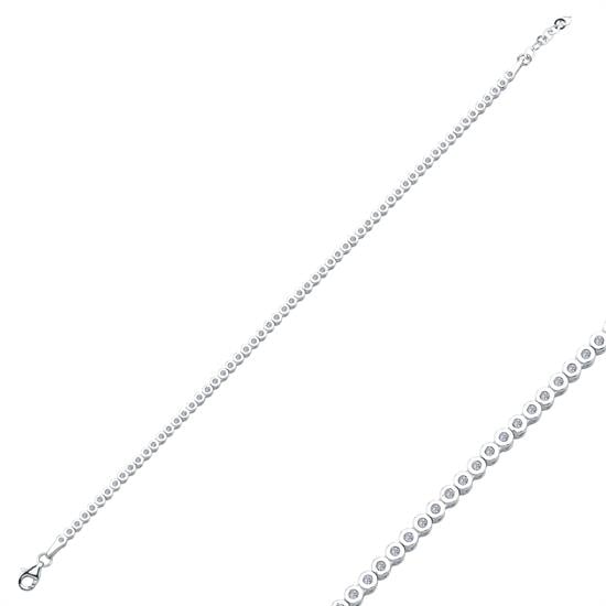 Taşlı Yuvarlak 14 Ayar Altın Suyolu Bileklik