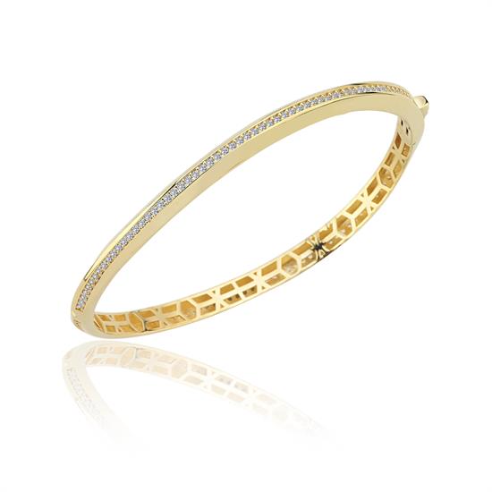 Taşlı Bilezik 14 Ayar Altın