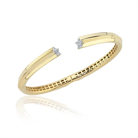 14 Ayar Altın Taşlı Tasarım Bilezik