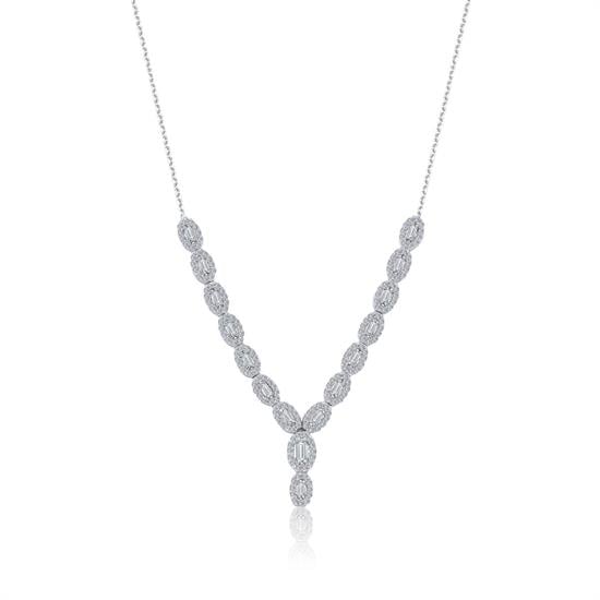 Baget Taşlı Suyolu 14 Ayar Kolye