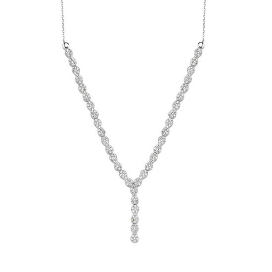 Altın Taşlı Sonsuzluk 14 Ayar Kolye