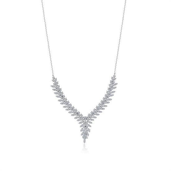 Suyolu Altın Taşlı Kolye 14 Ayar