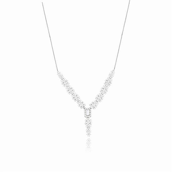 Baget Taşlı Suyolu Altın Kolye 14 Ayar