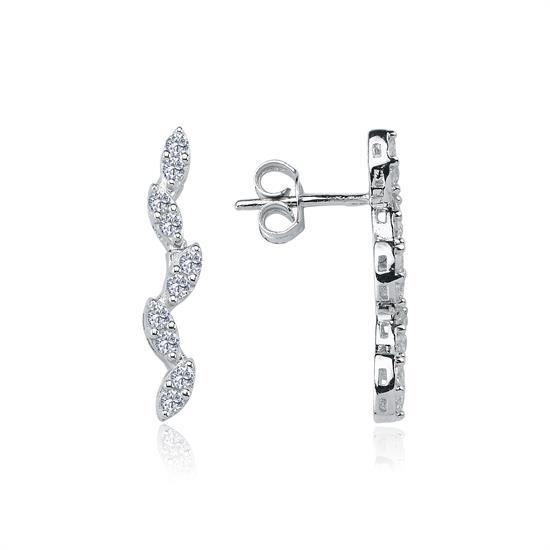 Tasarım Altın Taşlı Küpe