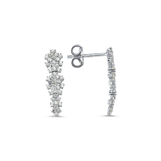 Taşlı Küpe Altın 14 Ayar