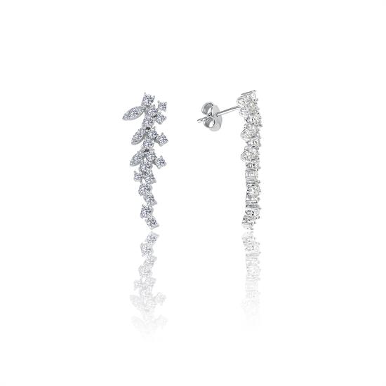 Altın Taşlı Trend Küpe