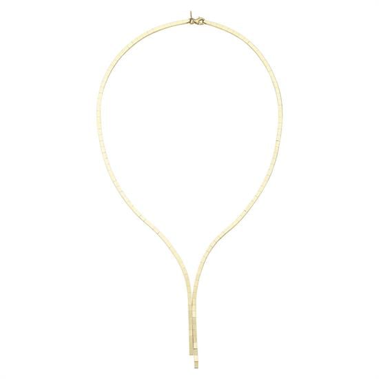 Suyolu Altın Taşsız Sarı 14 Ayar Kolye