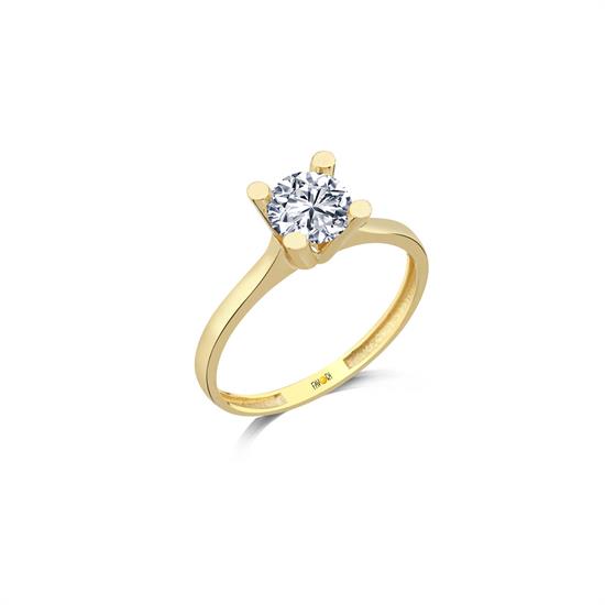 Altın Tektaş Yüzük