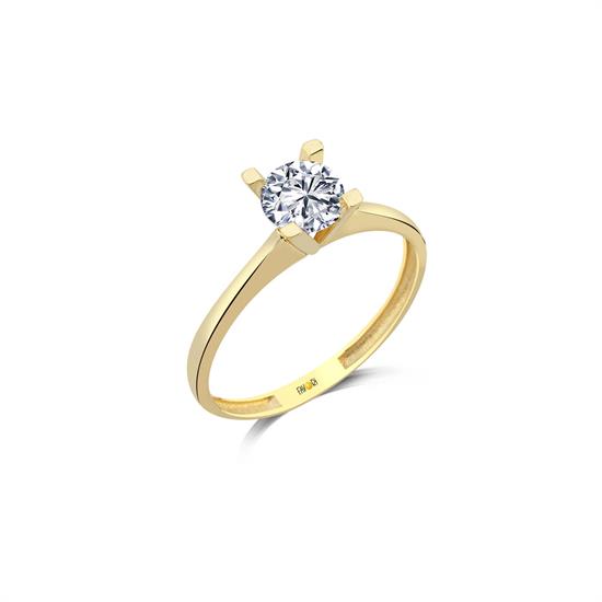 Altın Tektaş Yüzük