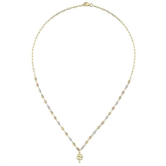 Dorika Yonca 14 Ayar Altın Kolye