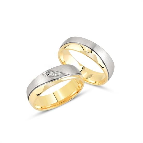 İçi Boş 14 Ayar Altın Çift Alyans