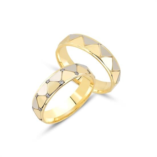 İçi Boş Çift Alyans 14 Ayar