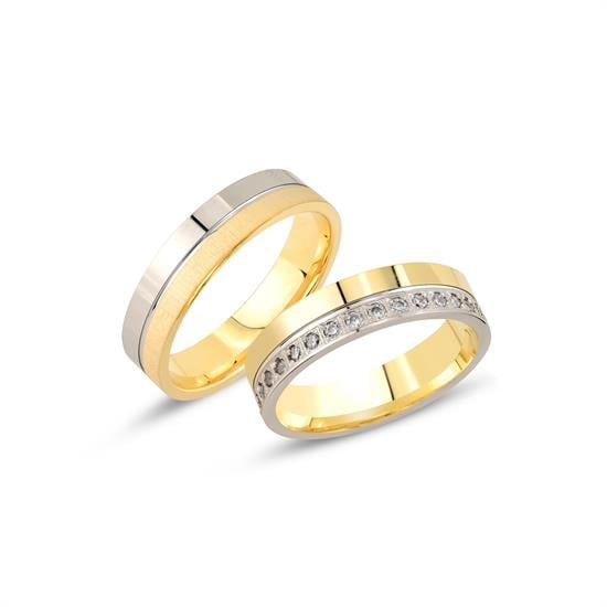 14 Ayar İçi Boş Çift Alyans