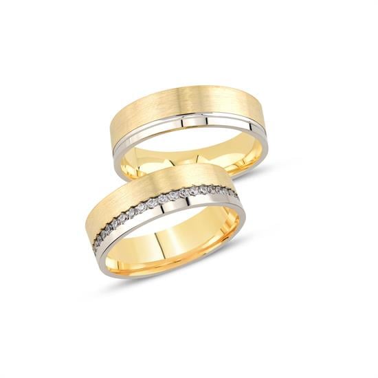 14 Ayar Altın Çift Alyans İçi Boş