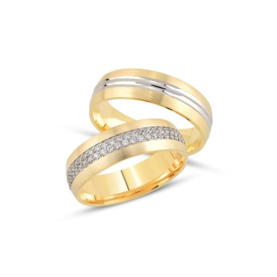 İçi Boş Tasarım Modern Çift Alyans