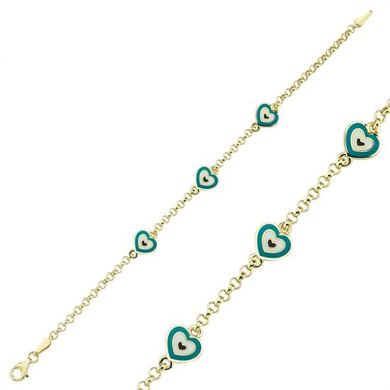 Kalp Çocuk Bilekliği 14 Ayar Altın