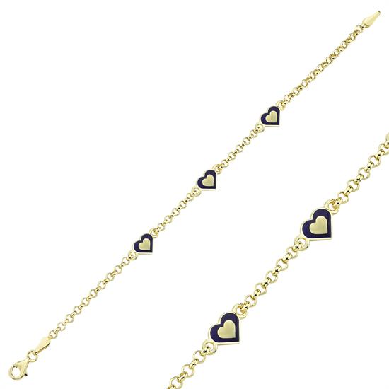 Kalp Çocuk Bilekliği 14 Ayar Altın