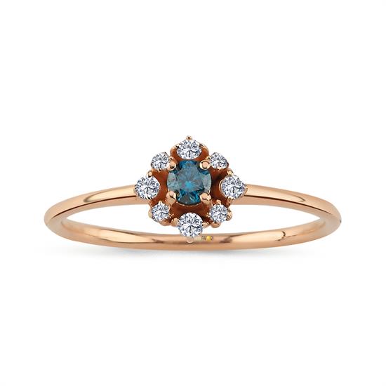 Mavi Pırlanta Yüzük