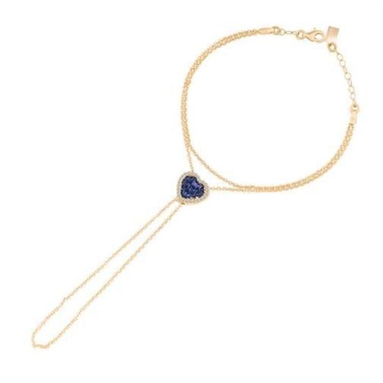 Mavi Taşlı Kalp Şahmeran