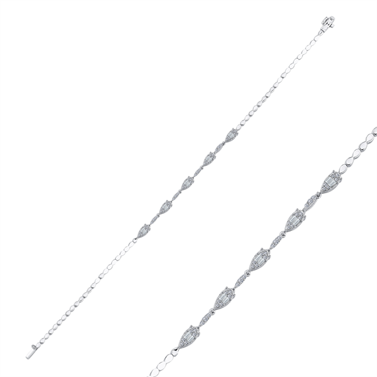 14 Ayar Altın Pırlanta Baget Bileklik