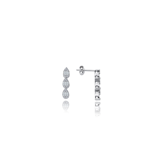 Pırlanta Baget Küpe 0.36 Ct