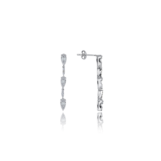 Pırlanta Baget Küpe 0.31 Ct